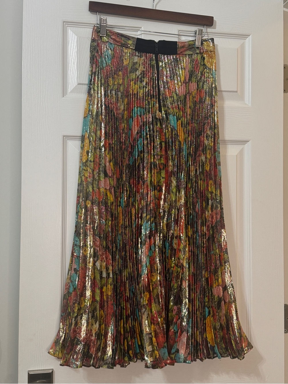 Alice + Olivia floral KATZ PLEATED MAXI SKIRT - Picture 7 of 9